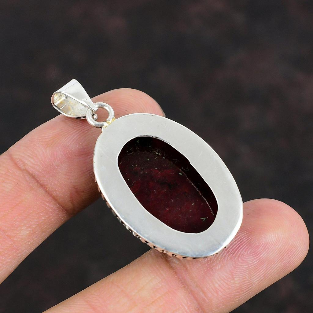 Pandantiv labradorit de foc roșu Pandantiv lucrat manual cu piatră prețioasă Pandantiv din argint 925 bijuterii labradorit naturală Cadou pentru el Pandantiv de designer