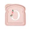 Initials Marked Toast Box Alphabet A-Z Reusable Sandwich Container Box Food Container Sealable Container Small Container