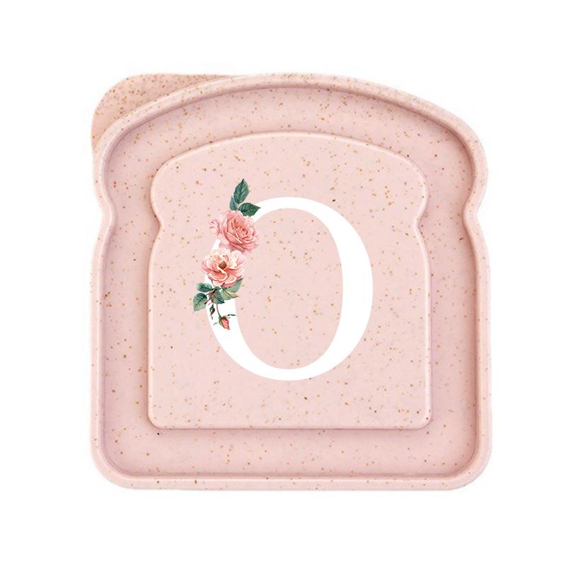 Initials Marked Toast Box Alphabet A-Z Reusable Sandwich Container Box Food Container Sealable Container Small Container