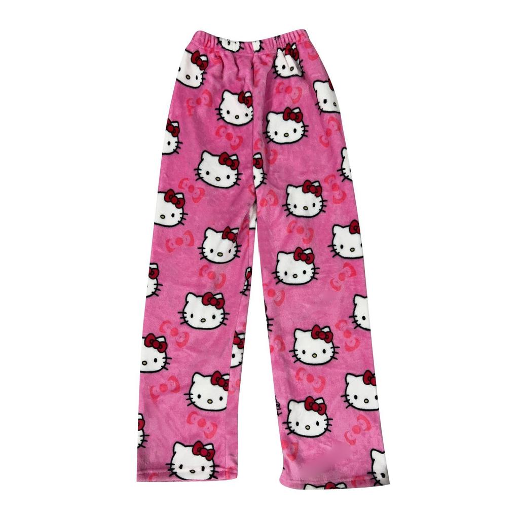 Children's Fleece Lounge Pants Soft Comfortable Elastic Waistband Sleepwear Pajama Bottoms for Kids Indoor Relaxation and Casual Wear