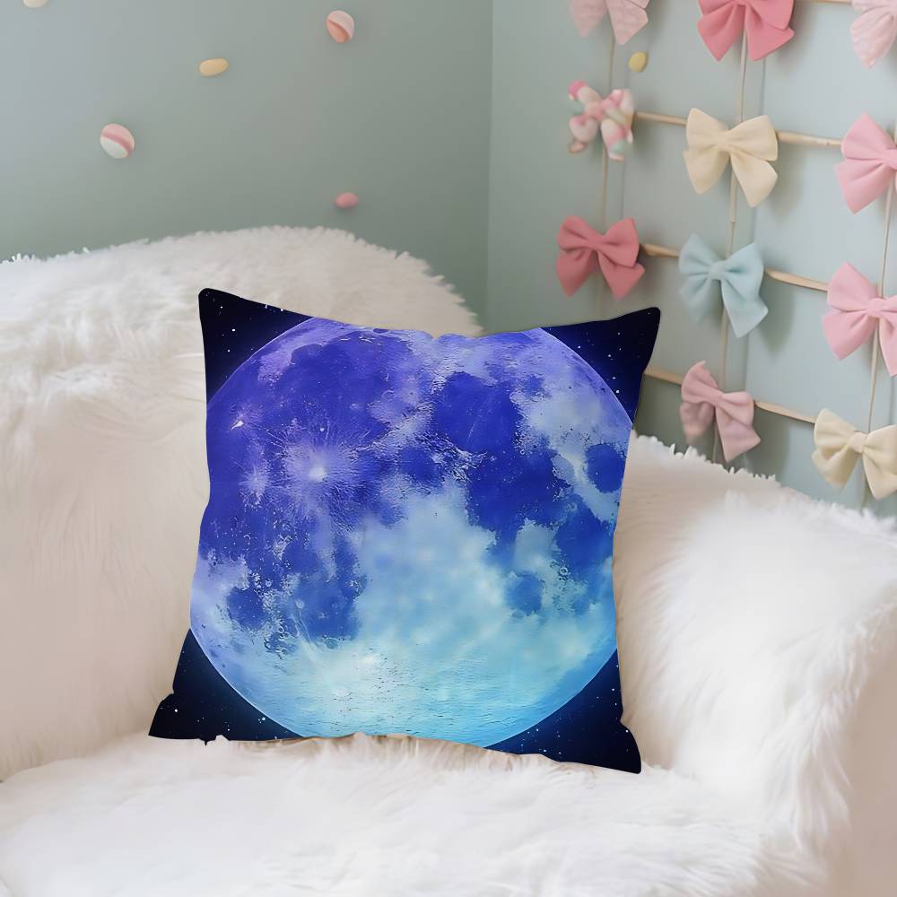 Quiet And Ethereal Blue Case Plush Fabric Soft Pillowcase Double Sided Print Cushion Cover Household Gifts