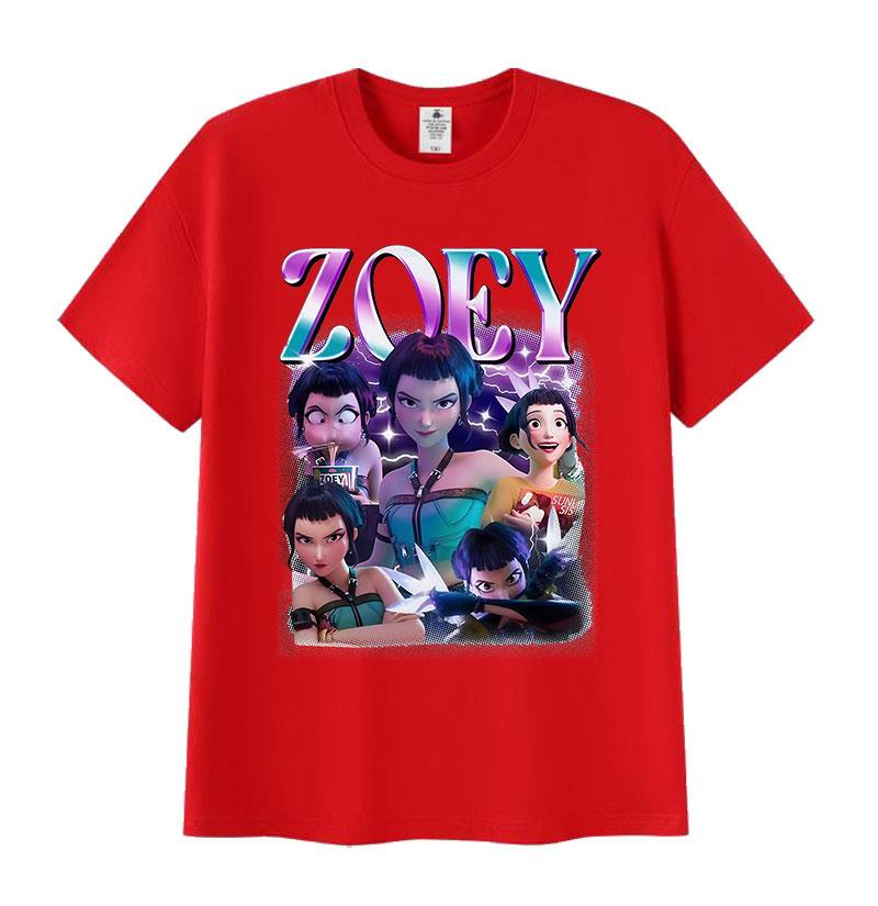 

Fashion Zoey Huntrix Kpop Demon Hunters Graphic T Shirts Men Women Retro High Quality T-shirt Casual Oversized Cotton Tees 160
