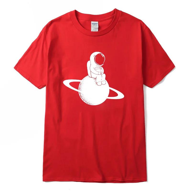 Mens Tshirt 100 Cotton Short Sleeve Space Moon Print Men T Shirt Casual Summer Loose Men Tshirt Cool Tshirt Male Tees Tops