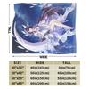 Genshin Impact Warm Soft Blanket  Girls Boys Plush Throw Blanket Street Trend Bedroom Flannel Bedspread Sofa Bed Cover