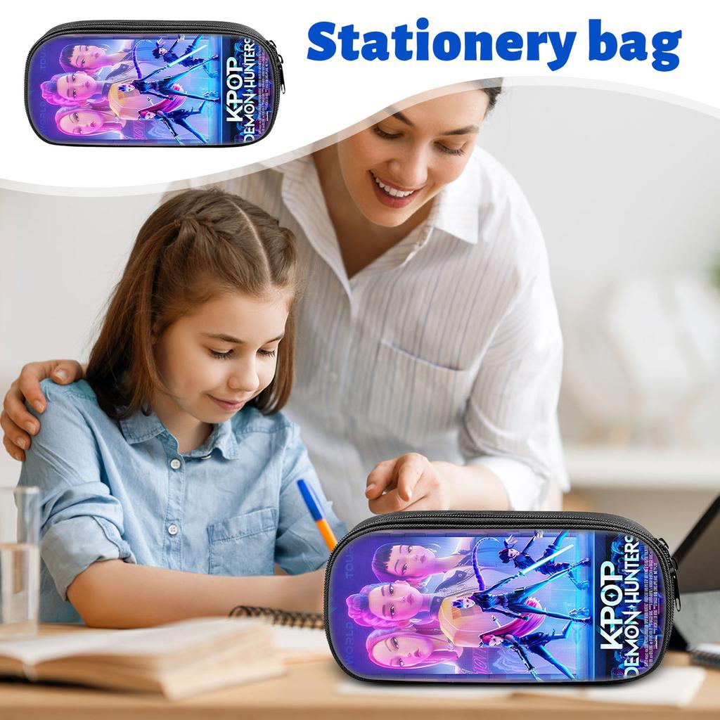 Printed Peripheral Pencil Bag Witch Girls Group Primary And Secondary School Students Pencil Case