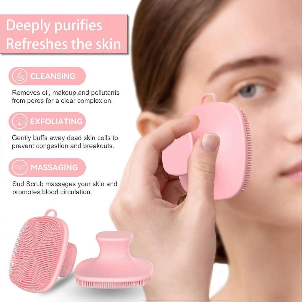2 Pack Silicone Facial Cleansing Brush for Men & Women,Reusable Gentle