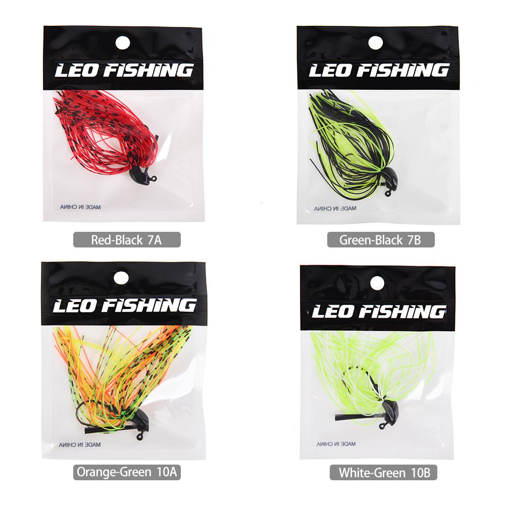 New 4PCS 4 Colors LEO Portable Ultra-light Fishing Bait Spinner Bait Anti-hanging Bottom Lead Head Freshwater Saltwater Fishing Gear Accessories