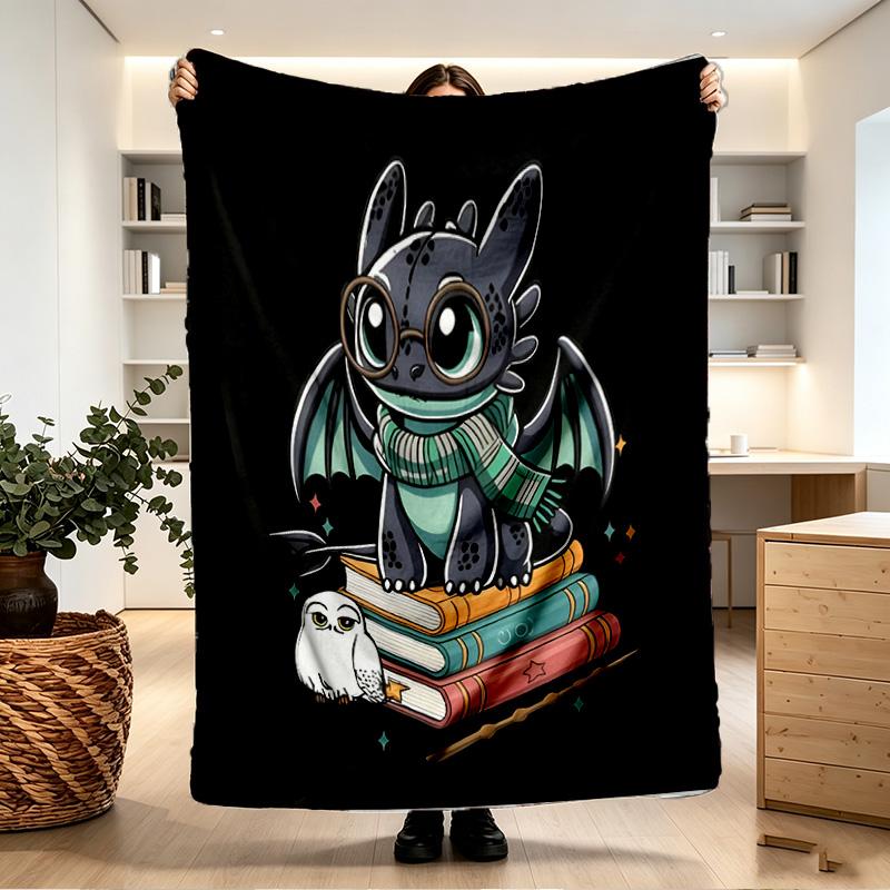 How to Train Your Dragon Print Blanket - Soft & Comfortable, for Bedroom, Travel, Sofa, Home Decoration - Birthday Christmas Gift for Friend