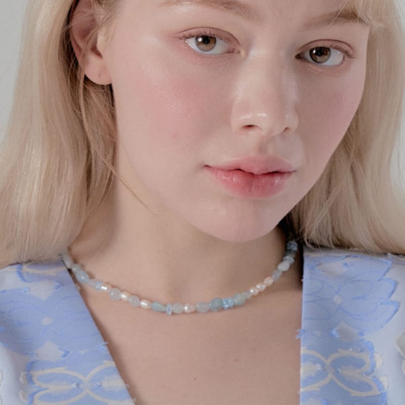 freeang Aquamarine Biz Necklace