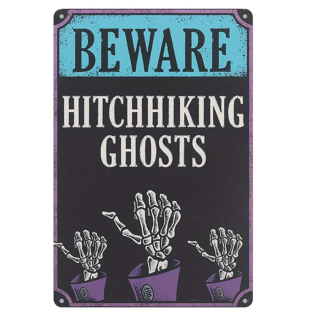 Spooky Metal Sign Haunted House Gothic Decor For Bedroom Vintage Halloween Decorations Witchy Room Decor Goth Room Decor