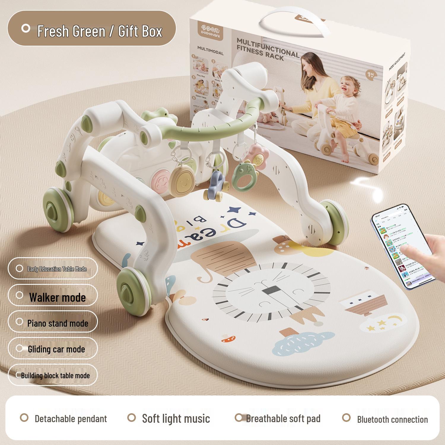 Newborn Baby Gym with Piano and Educational Play Mat for 0-12 Months Basic Version