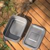 Lightweight Titaniums Rectangular Shape Lunch Box 800ml Spill Proof Portable Meal Preparation Container For Travel