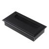 Aluminum Alloy Grommet Hole Cover Outlet Port with Black Brush Rectangle Wire Cable Holder For PC Office Table Desk