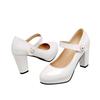 Women Pumps Girls' Shoes Platform High Heels Mary Jane Shoes Lolita High Heels Shallow Round Toe Office Party Wedding Footwear