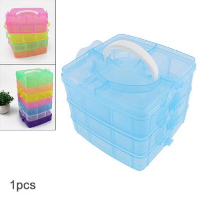 Scatola portaoggetti portatile staccabile in plastica PP a tre strati con 18 reticoli per uso domestico