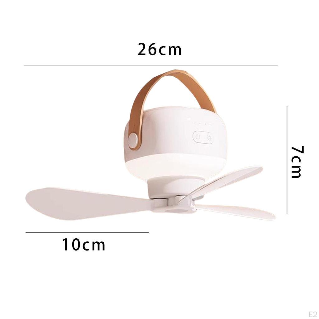 Camping-Ventilator Zelt Deckenhängend mit Nachtlicht Fernbedienung Leise Persönlich