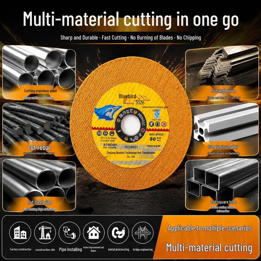 Bluebird Ultra-Thin Stainless Steel Angle Grinder Disc for Cutting, Grinding, and Polishing Metal