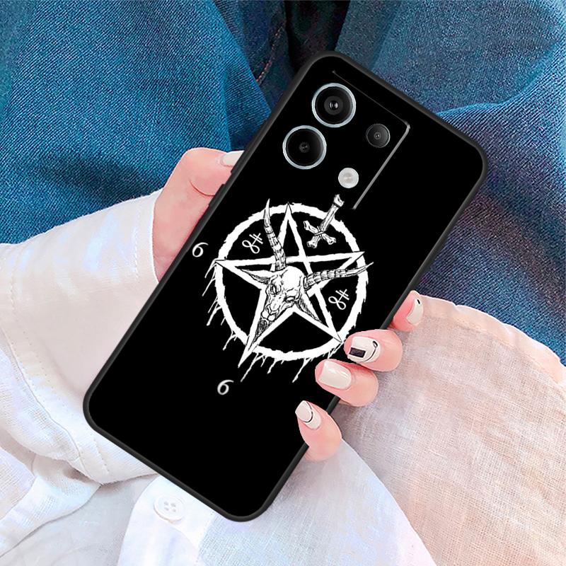 Pentagram 666 Demonic Cover For Xiaomi Redmi Note 13 14 Pro 12 11 9 10 9S 10S 11S 12S Redmi 14C 10C 12C 13C Case