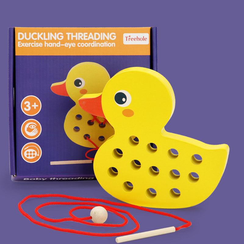 Youngsters High-Standard Wooden Play Sets Hand-Eye Top-Grade Coordination First-Class Whale Top-Grade Threading Top-Grade Game Superior-Grade