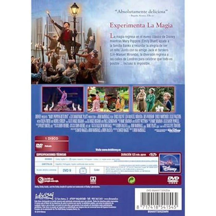 Dvd - disney - el regreso de mary poppins - édition import - film familial - aventure magique