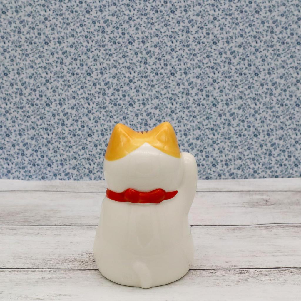 Yakushi Kiln Maneki-neko (Tygrys, Średni) Przynieś Szczęście (z naklejką Powodzenia)