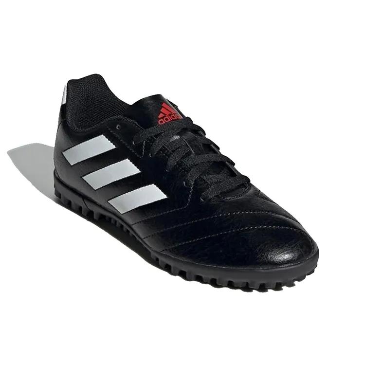 adidas Goletto 7 TF J 'Black White' (Unisex) Core Black / Cloud White / Red Kids' Soccer Shoes FV8710