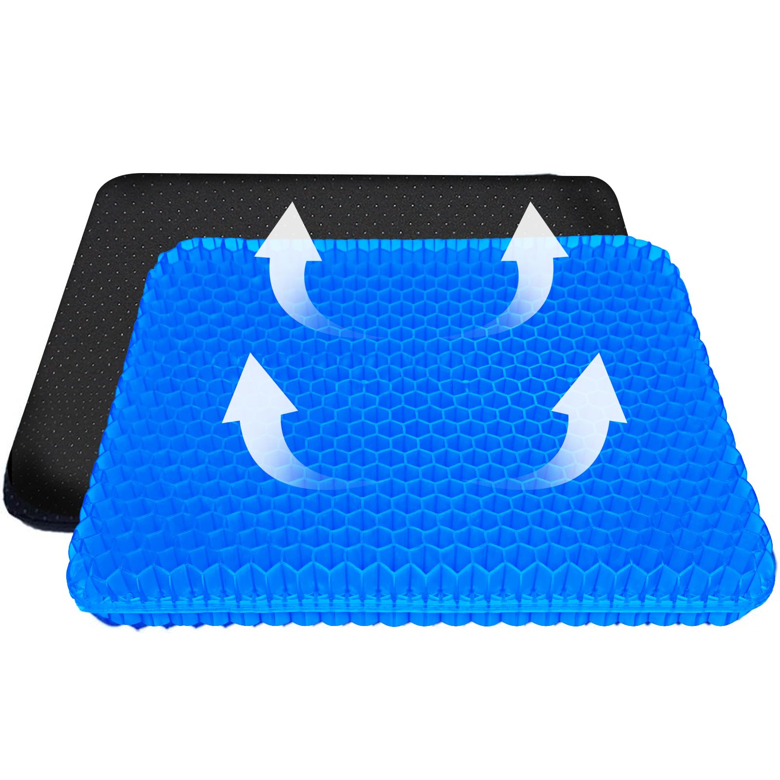 Official Retailer Gel Cushion Honeycomb Structure Zero-Gravity Cushion Egg-Breaking-Proof Cushion Seat Cushion Highly Breathable with Cover f 5760₽