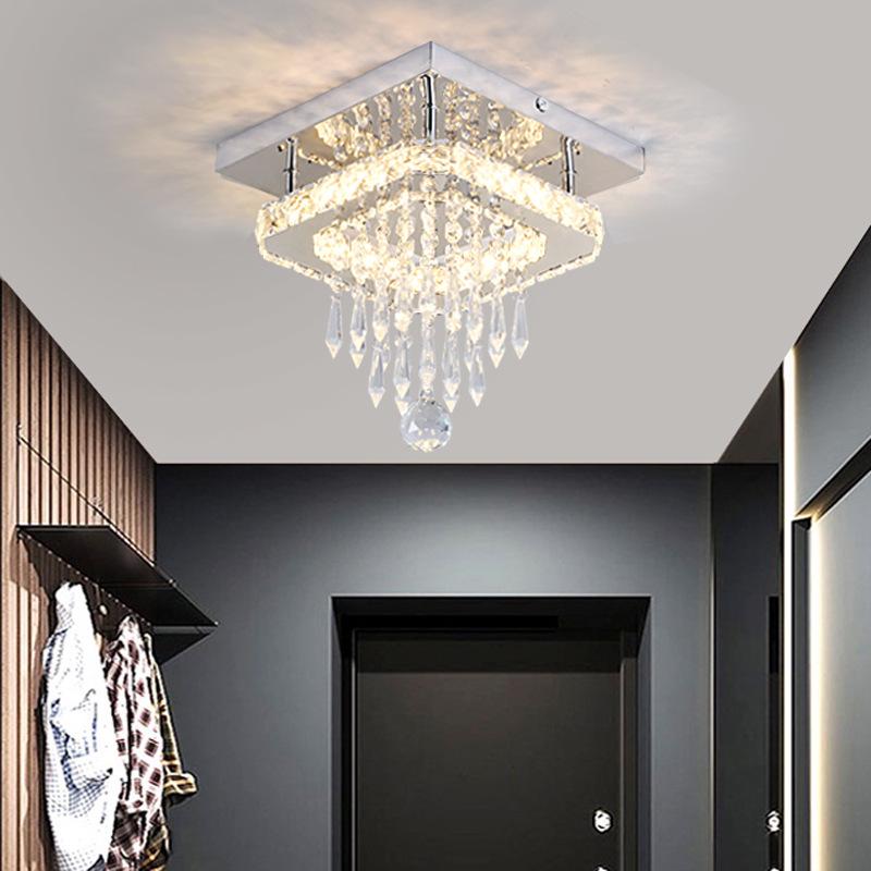 Cross-border Crystal LED Ceiling Light for Living Room, Bedroom, Hallway, Entrance, or Balcony