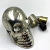 2er-Set, Totenkopf-Stockgriff, nur Messingspitze, zum Anschrauben, Aufsatz für Gehstock, Ersatzgriff für Gehstöcke und Stöcke, Kopfgriff, Messingknopf