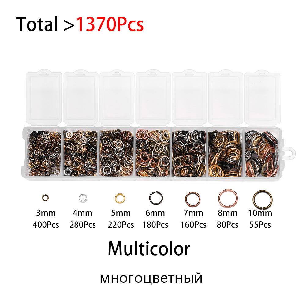 1370PCS/Set 3 4 5 6 7 8 10 mm Open Jump Ring Connectors DIY For Necklace Bracelect Jewelry Making kits Finding Supplies sets