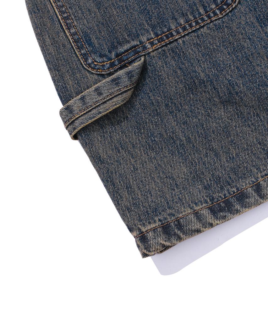 BEENTRILL Sunday Fatigue Denim Mini Skirt (Indigo)