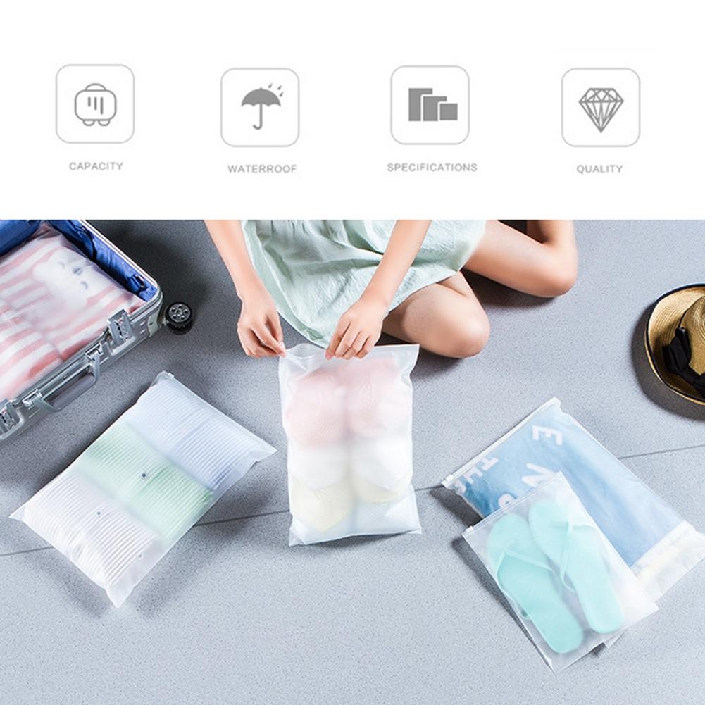 Storage Bag Frosted White Storage Bag Transparent 10PCS