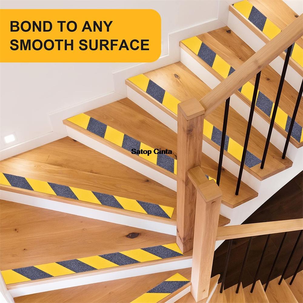 2.5cm/5cm/10cm*5m Twill Yellow-Black Heavy Duty Anti Slip Tape Adhesive Waterproof Safety Non Skid Non-Slip Strip For Stair Grip