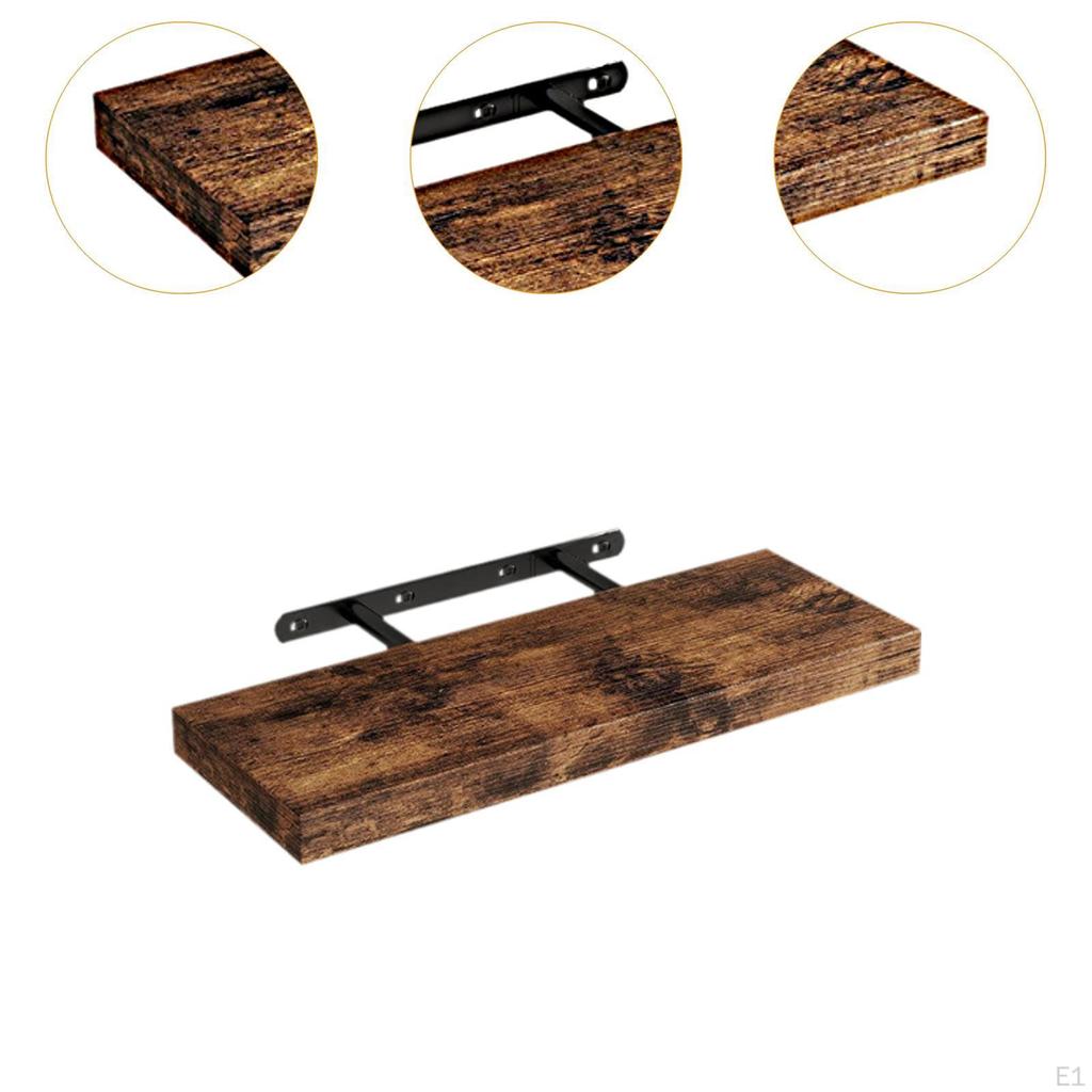 Shelf for Wall Mounted Wood Shelf,Decorative Rustic with Invisible Bracket Bedroom Nursery