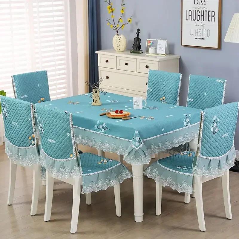 Δαντελένια πλάτη καρέκλας Γραφείο και κάλυμμα καρέκλας Αρχική Ορθογώνιο τραπεζομάντιλο Τέχνη Τραπεζομάντιλο Καρέκλα τραπεζαρίας Ενσωματωμένο μαξιλάρι