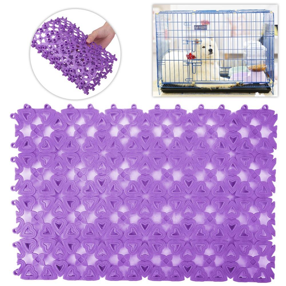 Anti Slip Pet Cage Mat Grid Shaped Dog Cage Mat Cage Grid Foot Pad Cat Cage Accessory