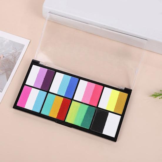 Professional Makeup Paint Face Body Palette, 8 Grids Pigment for Art Painting, Water Soluble Halloween Costume Party Festival Stage Cosplay