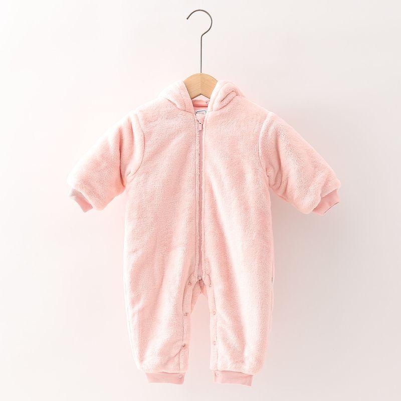 

[Good] Mall Brand Discount Children s New Coral Fleece Thickened Warm Padded Fleece Jumpsuit 2g177 Pink 80