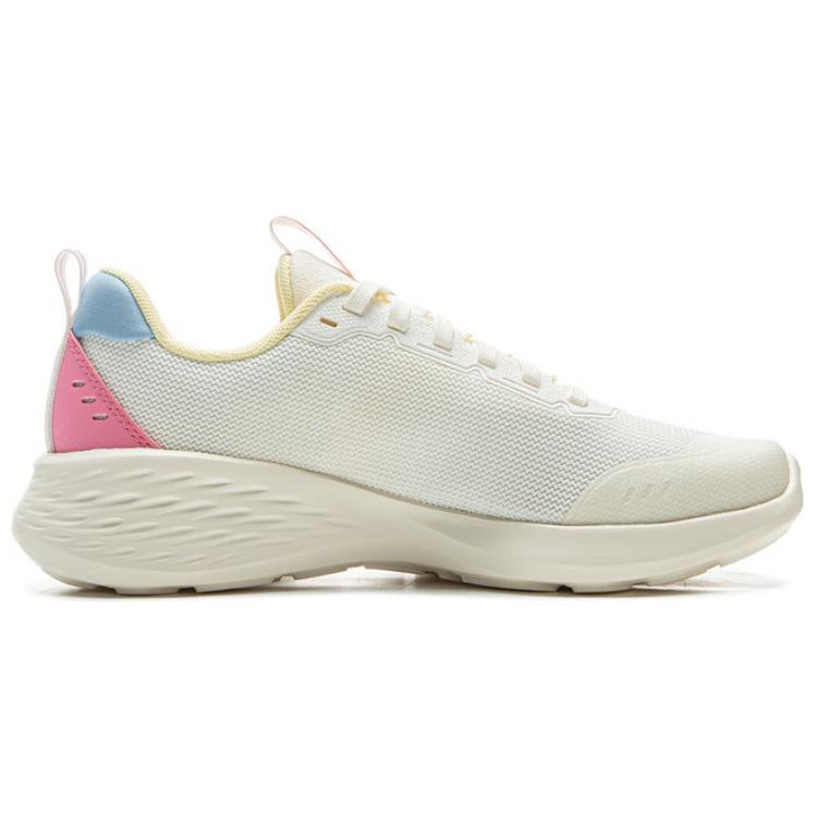 New LiNing Slip-Resistant Coverage Support Low-Top Casual Running Shoes Women's Ivory Pink ARSV038-12
