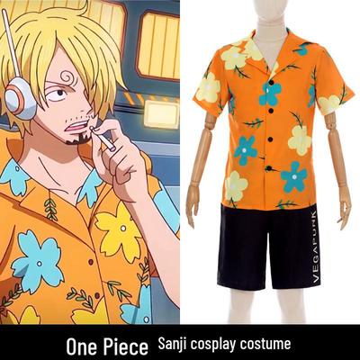 Ostrov Egghead Sanji Cosplay Neformální tričko s krátkým rukávem - Styl anime One Piece