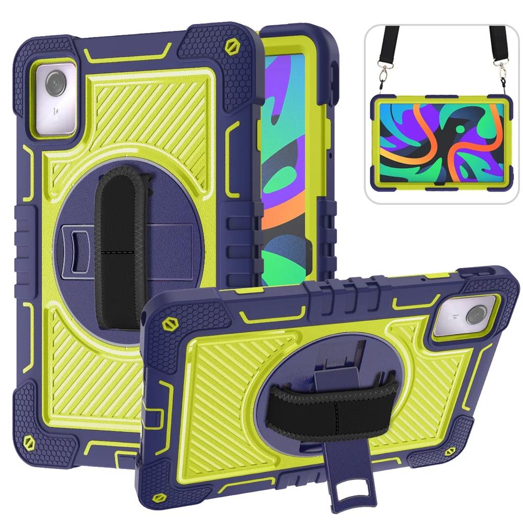 Funda Tablet Case for Lenovo Tab M11 TB330FU TB331FC XiaoXin Pad 11inch 2024 Kids Safe Silicone Tablet Cover with Shoulder Strap