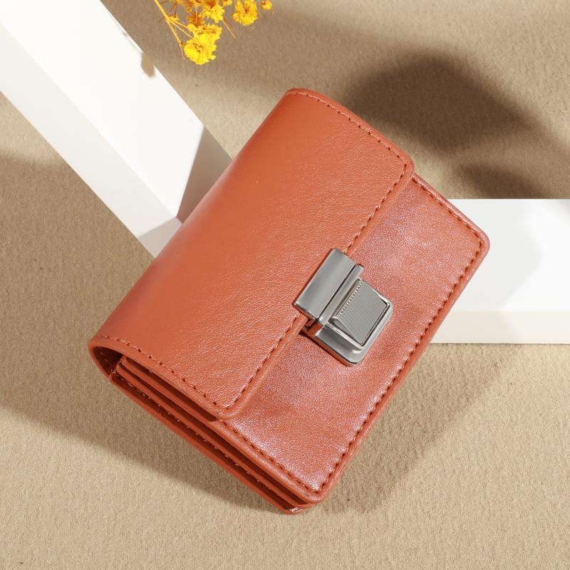 

Кошельки из искусственной кожи для женщин, короткие кошельки, женские клетчатые кошельки, кошелек с держателем для карт, модный женский кошелек с металлической пряжкой, клатч