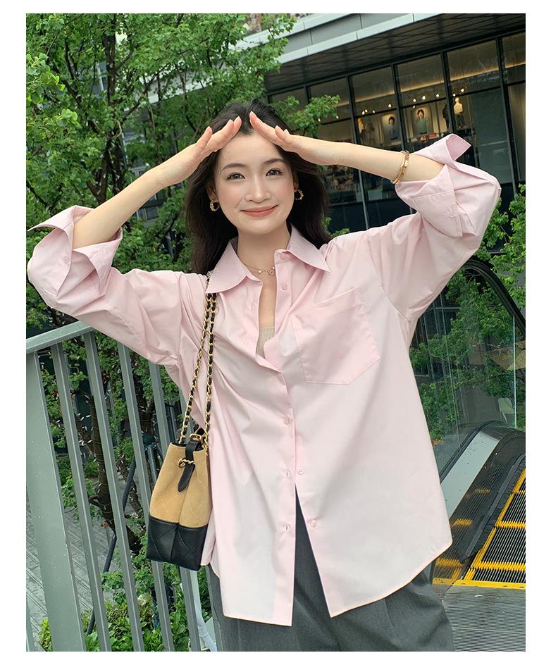 Rongtai Dongli French Chic Cool-Touch Non-Iron Women's Shirt - Spring/Summer 2026 Casual Top