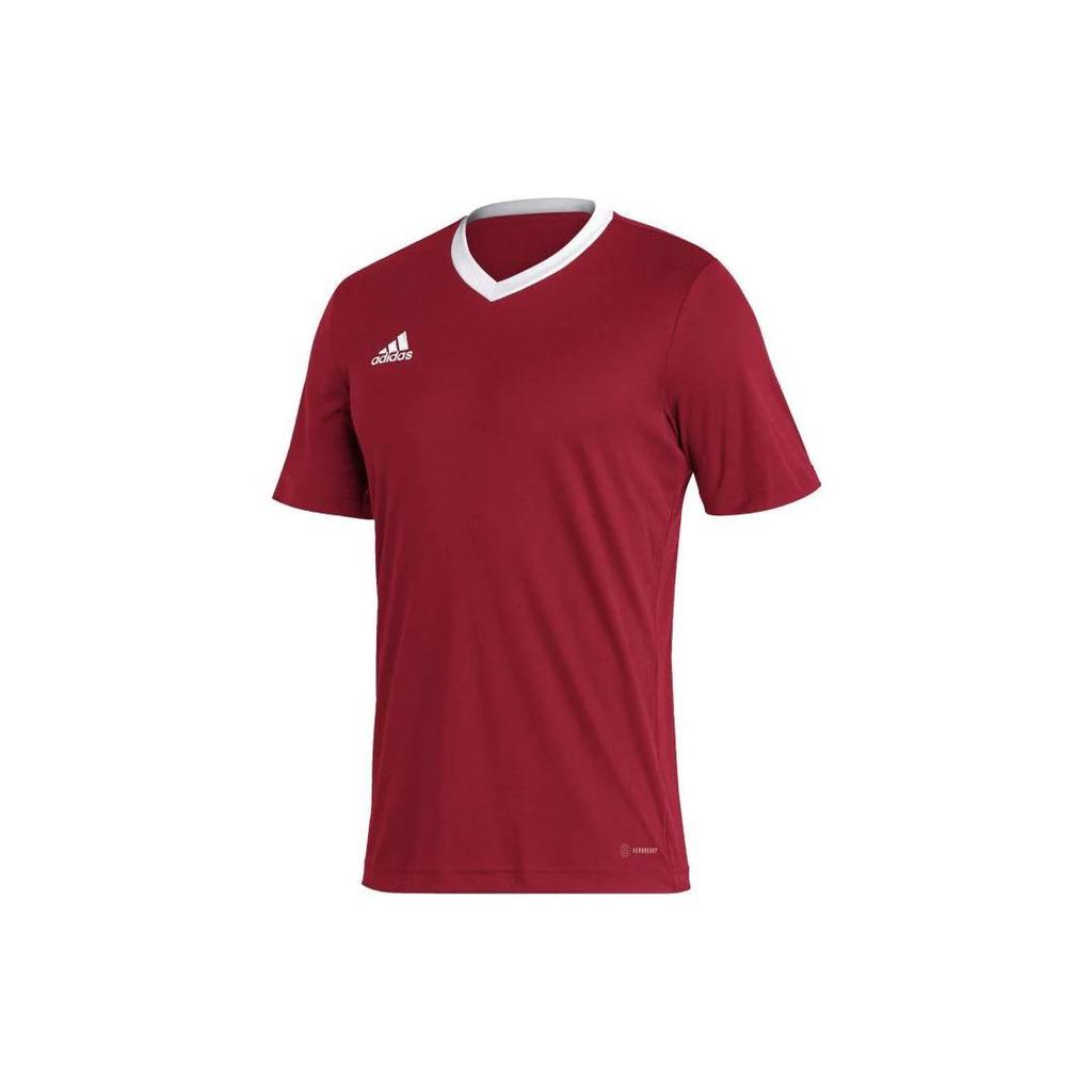 adidas T Shirts Men's Red V Neck Moderate Straight Fit H61736