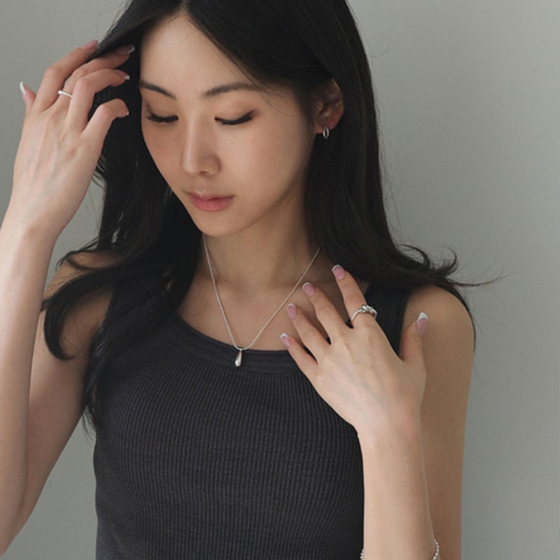 modernlike silver 925 plum drop necklace