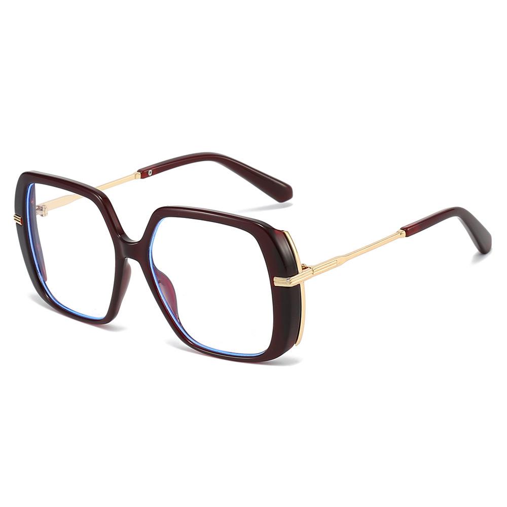 

European and American Trend Face-Slimming Glasses with Dazzling Print & Anti-Blue Light Lenses Flat Lens
