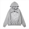 European and American Trendy Brand Sp5der Spider Web Print Hooded Sweater for Men and Women Loose Heavy Fleece Hip Hop Couple Hoodie