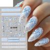 5D Ballet Bow Lace Embossing Self Adhesive Nail Art Stickers Shiny Charming Manicure Decals Nail Supplies