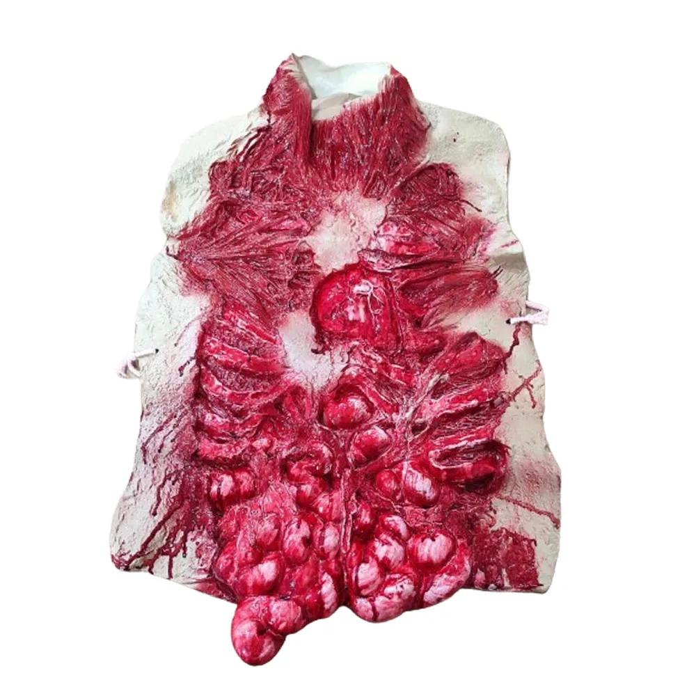 Хэллоуин Кровавая грудь Кишки Торс Страшный Зомби Кровавый живот Дом с привидениями Костюм для ролевых игр Реквизит Украшение для вечеринки на Хэллоуин 1PC