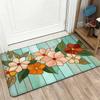 Large Floral Welcome Doormat Mat for Entryway Home Decor Garden Outdoor Indoor Rug Entrance Mat 40x60cm